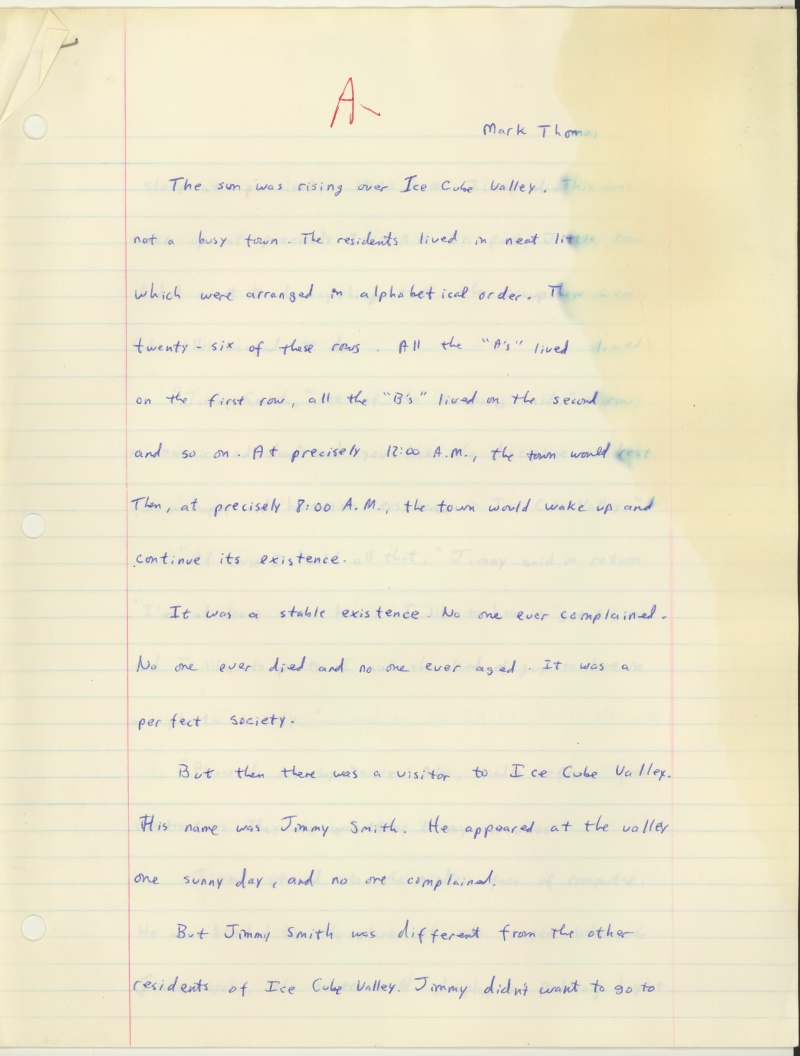 Ice Cube Valley handwritten