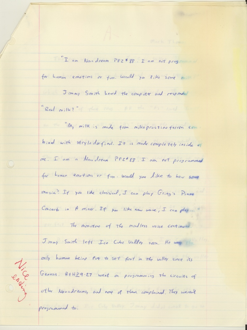 Ice Cube Valley handwritten