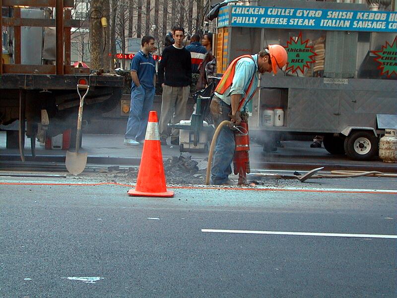 sorabji.com: Man with Jackhammer, Midtown Manhattan, New York City