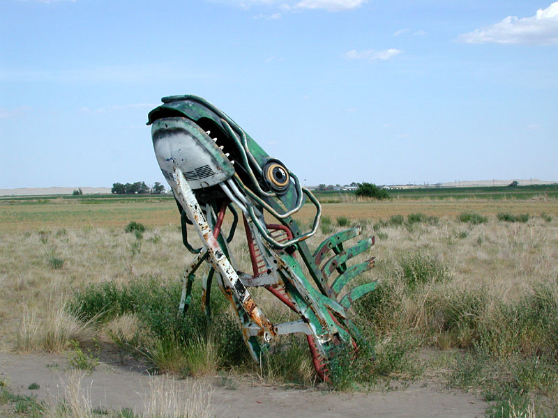 Spawning Salmon. At Carhenge, Alliance, Nebraska