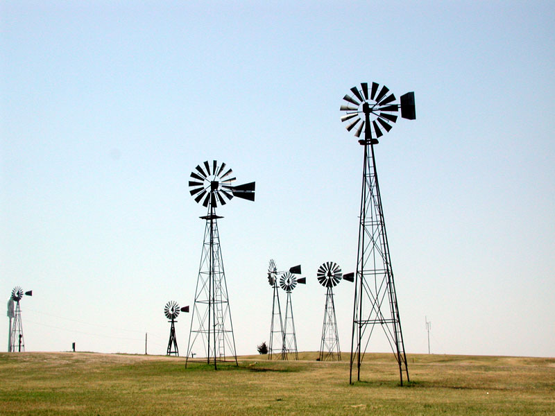 Comstock Windmill Collection. Comstock, Nebraska