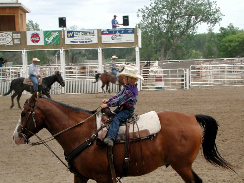 Ft. Pierre, South Dakota. Stanley County Fairgrounds. 4th of July, 2002, Rodeo