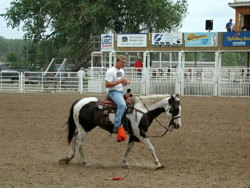 Ft. Pierre, South Dakota. Stanley County Fairgrounds. 4th of July, 2002, Rodeo