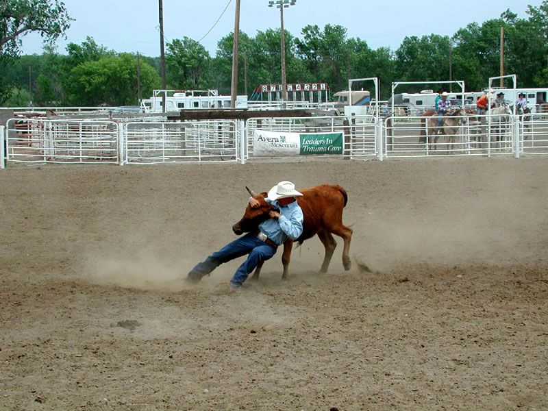 Ft. Pierre, South Dakota. Stanley County Fairgrounds. 4th of July, 2002, Rodeo
