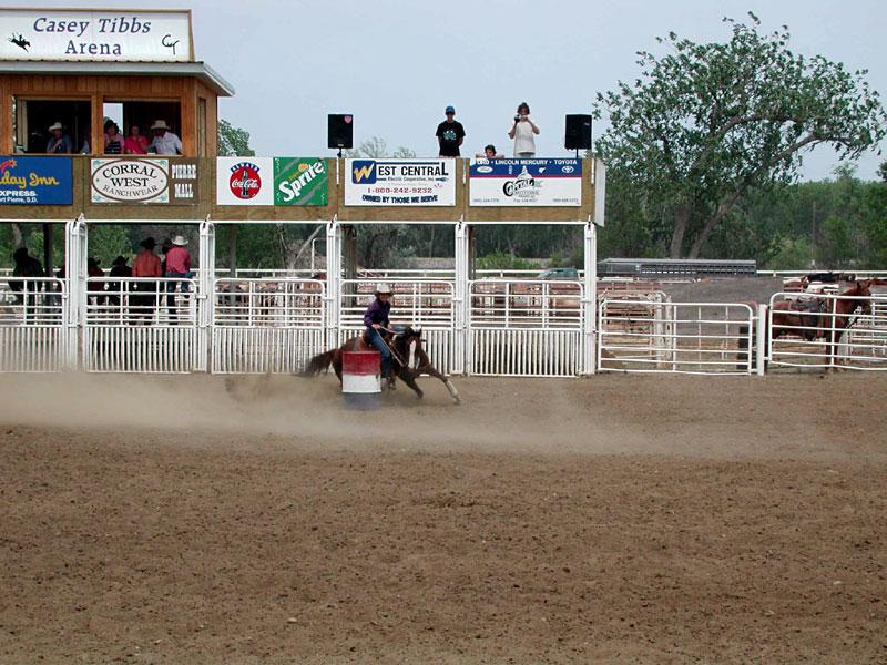 Ft. Pierre, South Dakota. Stanley County Fairgrounds. 4th of July, 2002, Rodeo
