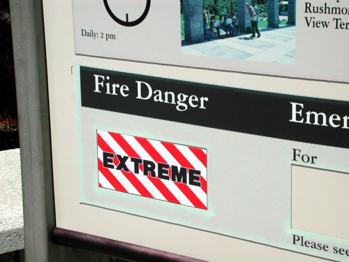 Mount Rushmore fire warning
