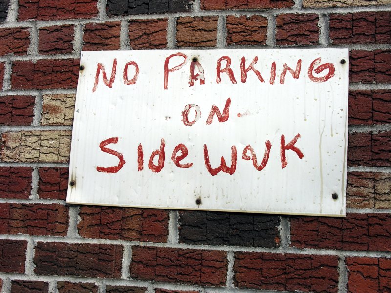 sorabji.com: No Parking on Sidewuk. 18th Street, Astoria