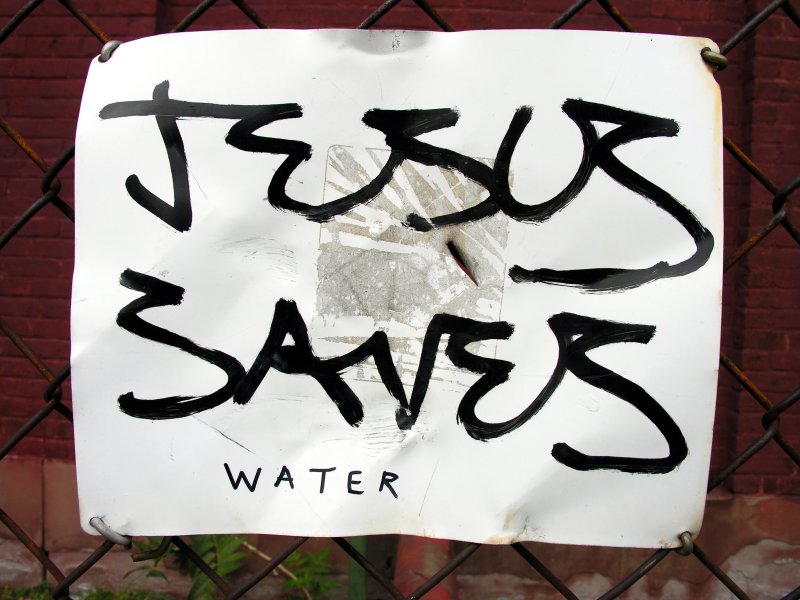 sorabji.com: Jesus Saves (Water)