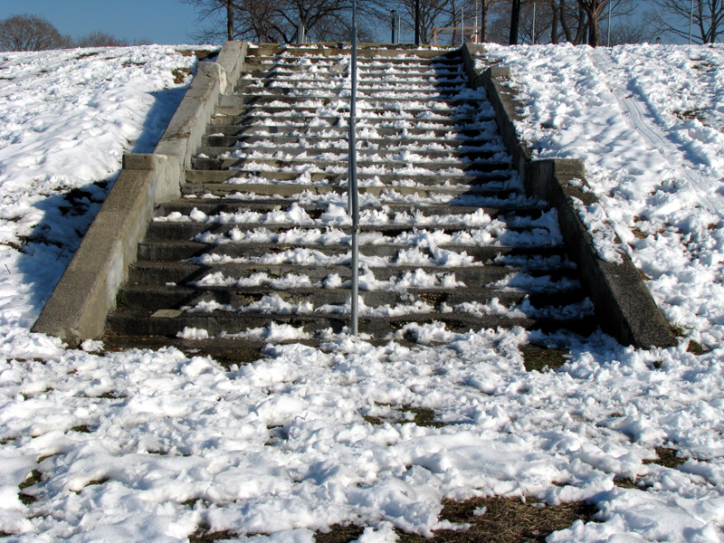 sorabji.com: Snow Covered Staircase, L.I.C.