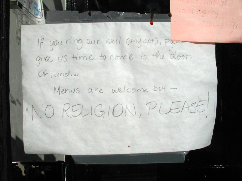 sorabji.com: No Religion, Please!