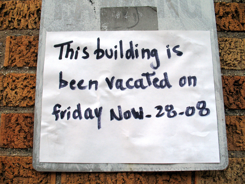 sorabji.com: Building is Been Vacated