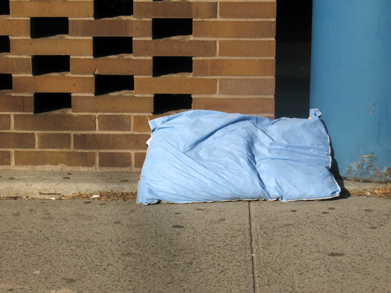 sorabji.com: Pillow on a Sidewalk
