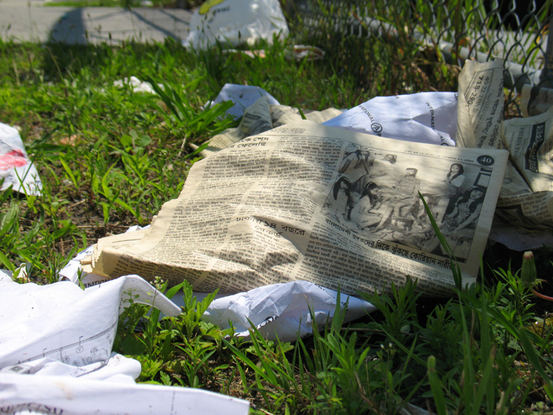 sorabji.com: Newsprint In the Grass