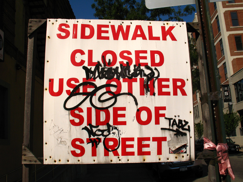 sorabji.com: Sidewalk Closed