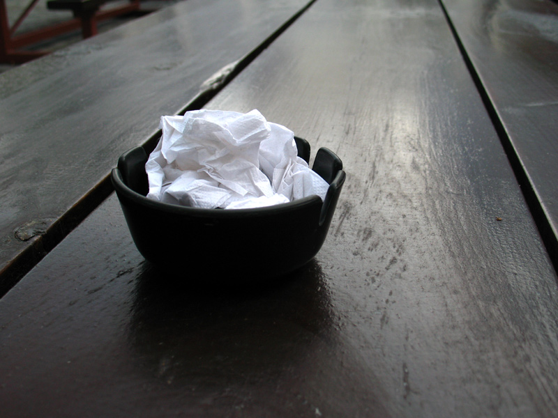 sorabji.com: Cigarette Tray Stuffed With Napkins